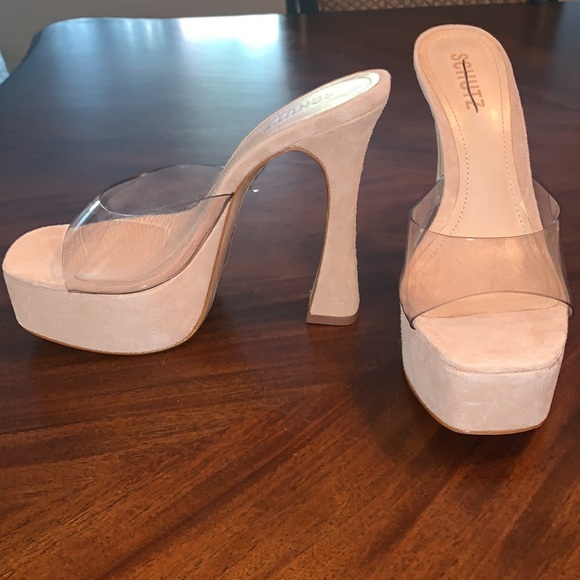 New‼️ Schutz $118.00 Haila Suede Platform Sandals - Picture 9 of 16